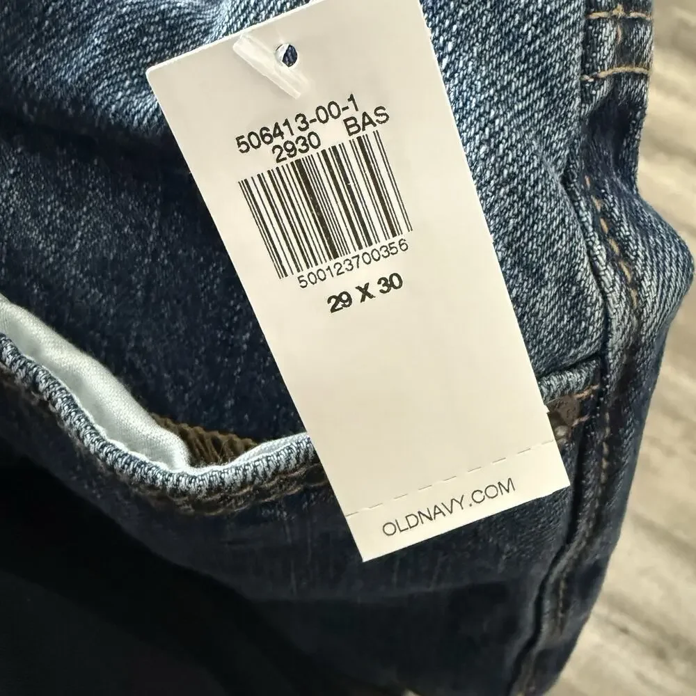 Old Navy 90s Baggy Jeans Mens 29x30 Dark Wash Denim Loose Fit Retro Y2K NEW